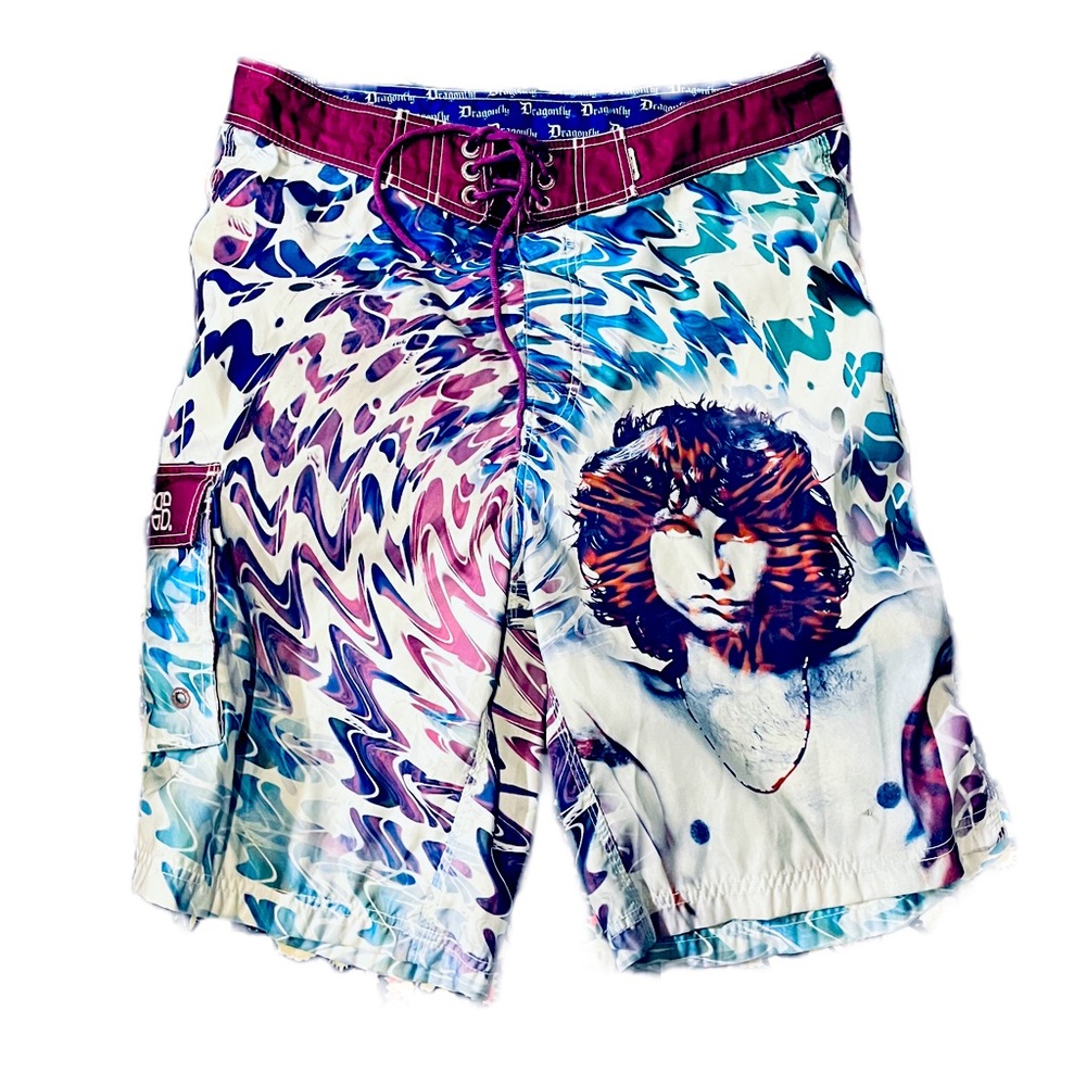 THE DOORS JIM MORRISON Dragonfly Swim Surf Board Shorts Trunks